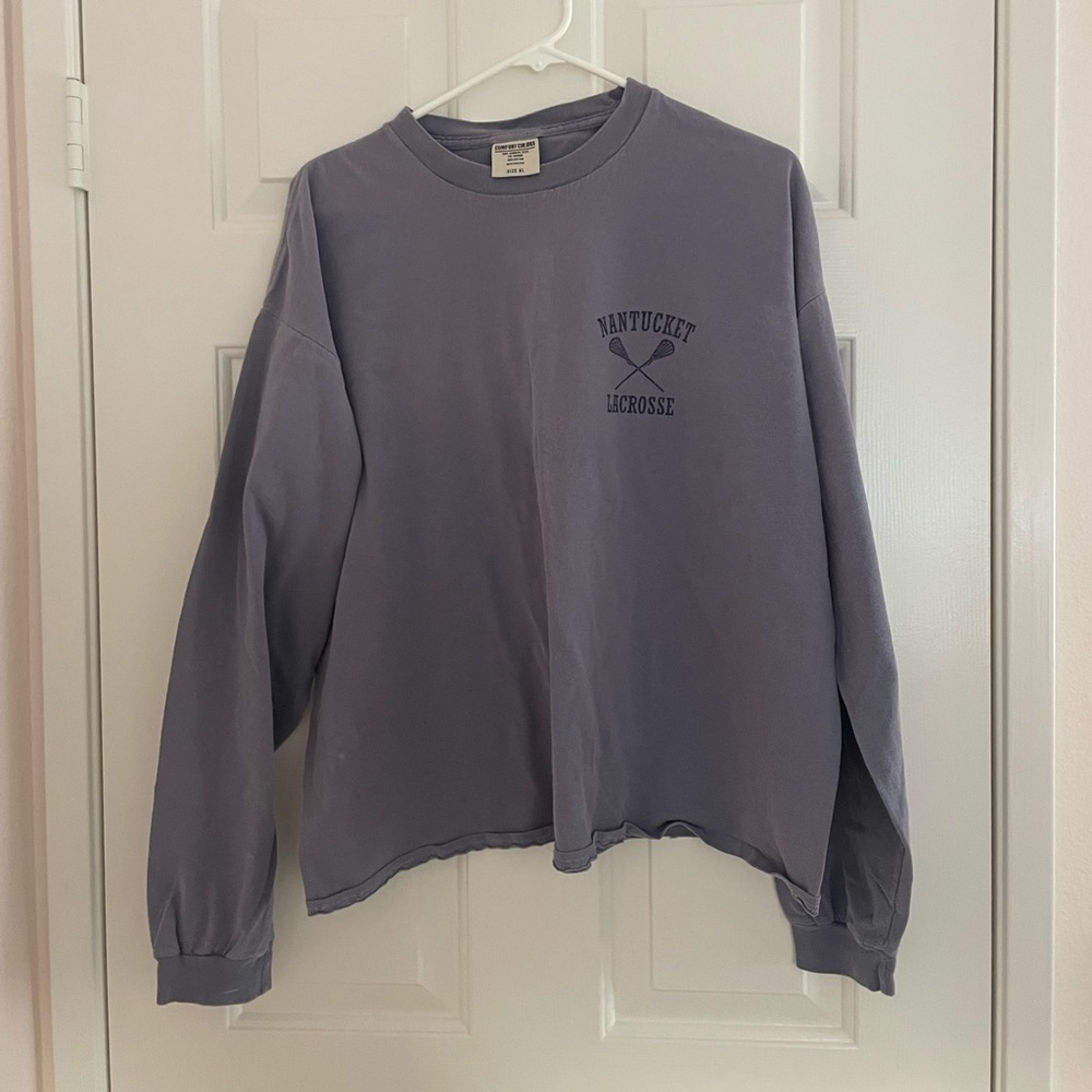Blue/Violet Cropped XL Lacrosse Long Sleeve